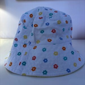 Wild Fable White Bucket Hat with Colorful Floral Print